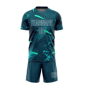 ชุดฟุตบอลสำหรับผู้ชายเสื้อคอกลมแขนสั้น2025ใส่สบายดีไซน์ใหม่โลโก้ออกแบบได้ตามต้องการ - Product Image 1