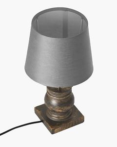 Wooden <b>Table</b> Lamp Fabric Shade Decorative <b>Bedside</b> Torchiere Lamp for Bedroom Living Room - Product Image 2