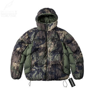 Custom Camouflage Spliced <b>Waterproof</b> Windproof Hooded Men's Puffer Green Casual <b>Winter</b> <b>Coat</b> - Product Image 5