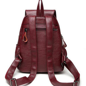 High Quality <b>Lightweight</b> Leather <b>Backpack</b> 2026 New Design Solid Color Leather <b>Backpack</b> Bag In Bulk Quantity - Product Image 4