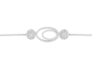 Bracelet chaîne en or massif 18 carats avec diamants ovales doubles de 1,00 carat cultivés en laboratoire, collection EtherStar Jewels, bijoux fins - Product Image 6