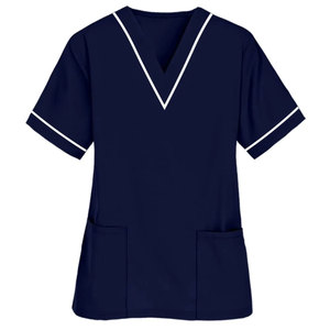 เสื้อพยาบาลผ้าแคนวาสราคาถูกคุณภาพสูงขายส่งสั่งทำได้ แห้งเร็ว ระบายอากาศได้ดี ไซส์ unisex XS-6XL สำหรับโรงพยาบาล - Product Image 1