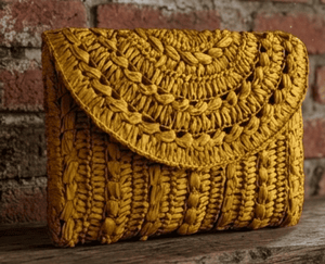 Sac à bandoulière en raphia tressé style bohème anglais pour femmes et filles, pochette portefeuille à fermeture éclair, sac à main élégant - Product Image 3