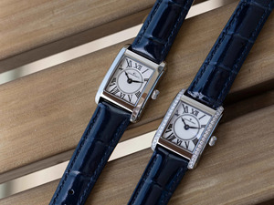 Leather Stainless Steel Rectangle Alexander Ferros 7281S-02 SAPPHIRE CRYSTAL Rubber 50 m Water Resistant Fashion - Product Image 3