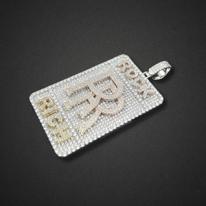 Colgante de Moissanita con Cabeza de Lobo Estilo Hip Hop, Chapado en Oro sobre Plata 925, Micro Pavé Brillante, Amuleto Animal Unisex para Fiestas - Product Image 5