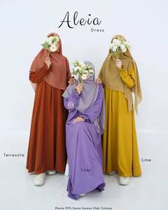 Abaya plissée simple et modeste, longueur ras du sol, manches longues, motif écossais, tissu de haute qualité, style décontracté, prix de gros - Product Image 4