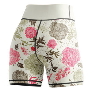 Pantalones cortos de yoga sin costuras para mujer con logo personalizado, talla única, control de abdomen, leggings cortos sólidos, amigables con la piel, para deporte y fitness. - Product Image 6