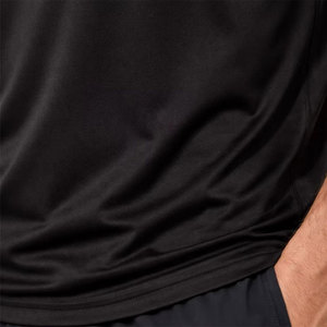 Men's Black Short Sleeve UPF50 High-quality Quick Dry Polyester Customizable Rash Guard Sports Shirt - Product Image 5