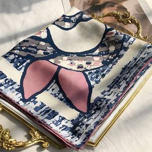 New Adult Women's Small <b>Square</b> <b>Scarf</b> Digital Printed Geometric Breathable Elegant Neck Hair Bag Bandana Luxury All Seasons High - Product Image 5