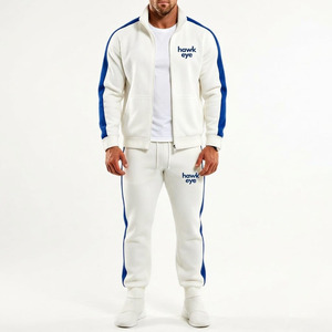 Conjunto Deportivo Hawk Eye para Hombre, Sudadera con Capucha de Forro Polar Delgado de 300g, Pantalón Largo con Botones, Transpirable - Product Image 1