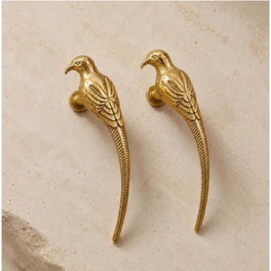 Nouveauté - Poignées de porte et boutons de tiroir en laiton massif doré en forme d'abeille pour armoires de cuisine, commodes et placards de chambre - Prix de gros - Product Image 1