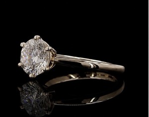 Classic Gold Engagement <b>Ring</b> with Lab Grown <b>Diamond</b> Elegant Wedding Anniversary Jewelry Gift for Women - Product Image 3