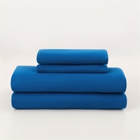 Ensemble de draps en microfibre brossée ultra douce 4 pièces, 1 drap plat, 1 drap-housse, 2 taies d'oreiller, résistant aux plis, personnalisé, vente en gros pour la maison et l'hôtel