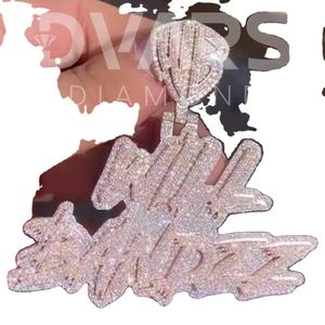 จี้เงินแท้สำหรับทั้งชายและหญิงชุบด้วยเงินแท้ที่ปลูกในห้องปฏิบัติการที่สวยงามและมีเสน่ห์ - Product Image 2