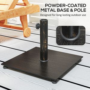 Heavy Duty con Base per ombrellone quadrato da 29 libbre supporto in metallo con poggiapiedi regolabili compatibili 1.5 \ "/1.9 \" pali per ombrelli in bronzo per - Product Image 5