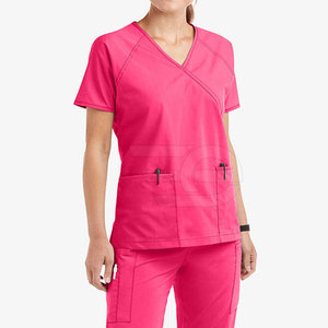 Medical Hospital Scrubs <b>Set</b> Soft Comfortable Breathable Nurse <b>Doctor</b> Clinic Workwear Uniform Top Pants - Product Image 4