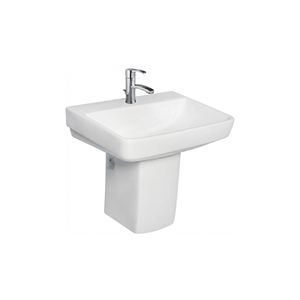 Lavabo Simon écologique avec demi-piedestal pour hôtels et villas - Product Image 1