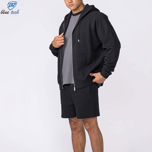 Custom Men's Full <b>Zip</b> Hoodie Heavy Cotton Fleece <b>Hooded</b> Sweatshirt Private Label OEM ODM Wholesale Manufacturer - Product Image 3