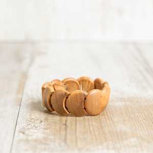 Pulseras de Madera Hechas a Mano para Mujer, Brazalete de Madera Natural, Joyería Redonda y Gruesa, Accesorios de Moda al por Mayor - Product Image 3