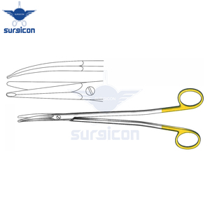 Ciseaux chirurgicaux Gorney-Freeman 17 cm (6-3/4 pouces) courbés en carbure de tungstène doré TC, en acier inoxydable de précision, avec poignée en plastique - Product Image 4