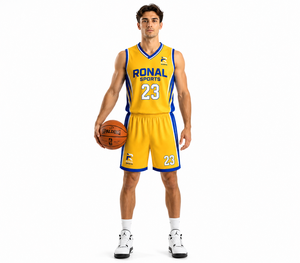 Ensemble d'uniformes de basketball personnalisés par sublimation, maillot et short de basketball pour hommes, respirant, séchage rapide, vêtements d'équipe, entraînement sportif - Product Image 3