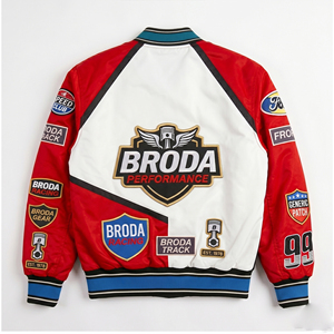 Fournisseur en gros OEM, veste Broda officielle de haute qualité, vestes de course personnalisables, veste vintage en coton NASCAR, été/hiver - Product Image 3