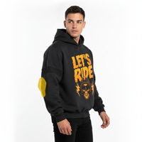 Blouson de moto blindé personnalisé avec doublure en Kevlar, veste de motard avec protections CE amovibles, sweat-shirt graphique Let's Ride Skull