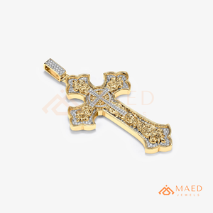 Iced Out Vintage <b>Cross</b> Pendant <b>Gold</b> Moissanite Hip Hop <b>Necklace</b> Christian Charm Jewelry for Men Women - Product Image 6