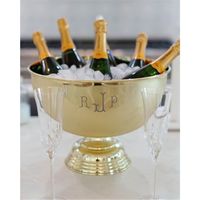 Seau à glace vintage en métal de luxe, refroidisseur à champagne à bord festonné, articles de bar, refroidisseur à vin, vaisselle pour hôtels et restaurants, bacs de service