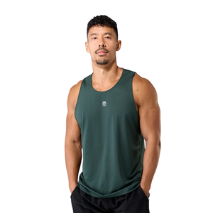 Camiseta sin mangas verde para hombre, transpirable, de malla, ajustada, para gimnasio, entrenamiento, fitness, deportes, OEM, al por mayor - Product Image 3