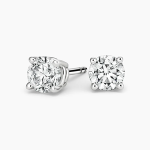Classic Round Brilliant Cut Diamond <b>Stud</b> <b>Earrings</b> In White Gold For Women Wedding Jewelry IGI Certified D Color - Product Image 4