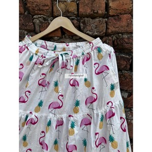 Wholesale Birds Printed <b>Skirt</b> 100% Cotton Long Maxi <b>Skirt</b> Dress Handmade Summer <b>Skirt</b> Hippie Style <b>Skirt</b> Party Wear <b>Skirt</b> - Product Image 2