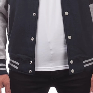 ผู้ผลิตและจำหน่ายเสื้อแจ็คเก็ต Letterman แบบสั่งทำพิเศษ ติดกระดุมแป๊ก สำหรับผู้ชาย ทำจากผ้าขนสัตว์ แฟชั่นสไตล์ Varsity - Product Image 6