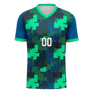 Vêtements d'entraînement de football 100% polyester tricoté respirant à séchage rapide, maillot de football à manches courtes pour hommes adultes - Product Image 4