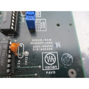 Varian 666241 Eprom/ Ram <b>Memory</b> <b>Card</b>, 110527 - Trusted Global Legacy Semiconductor Equipment and Parts at - Product Image 5
