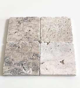 Ensemble de sous-verres en pierre de travertin naturel, décoration de table rustique, cadeau de déménagement - Product Image 3