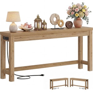 Table console en bois de manguier avec structure en métal |   Meubles artisanaux en gros d'Inde - Product Image 6