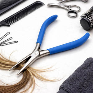 Pinzas Profesionales para Extensiones de Cabello de Acero Inoxidable, Herramienta de Micro Anillos para Salón con Agarre Antideslizante, Venta al Por Mayor OEM - Product Image 5