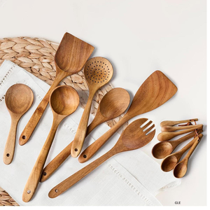 Best Selling Eco-Friendly Classic Wooden Flatware Spoons Long Handle Mirror Polish 10ml Capacity for Giveaways Discounted Price - Product Image 6