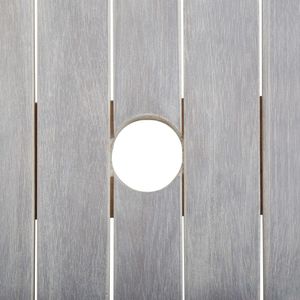 Juego de comedor de jardín duradero de siete piezas, madera de acacia maciza gris, duradero y elegante - Product Image 6