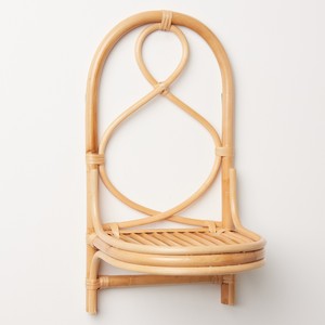 Estantes de montaje en pared de ratán de alta calidad estante colgante natural para decoración de baño - Product Image 5