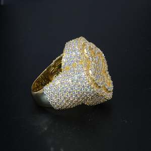 Anillo de Plata de Ley con Baño de Rodio, Diamante de Corte Redondo, Corte Baguette de Lujo, Color D, Unisex, para Bodas y Fiestas - Product Image 3