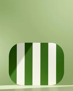 Salvamanteles redondo moderno de MDF lacado con rayas, diseñado para espacios de comedor contemporáneos, colecciones de vajilla de marca privada. - Product Image 5