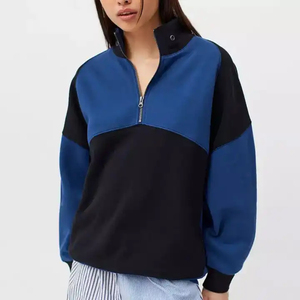 เสื้อสเวตเชิ้ตผู้หญิงแบบคอซิป ¼ ซิป แขนยาวปกติ มีฮู้ด ผ้าถัก 100% คอตตอน แห้งเร็ว สไตล์สตรีทแวร์ เหมาะสำหรับใส่ในฤดูหนาว - Product Image 4