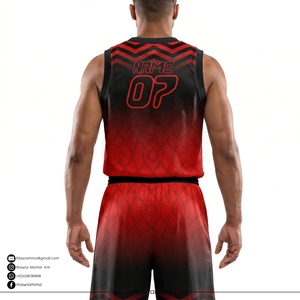 Breathable Sublimated Basketball Jersey Custom Team Number 100% Polyester Quick Dry Plus Size Summer Sports Uniform For Teams - Product Image 2