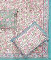 Parure de lit 100 % coton écologique imprimée moderne, housse de lit et taies d'oreiller uniques, imprimées à la main, qualité designer simple