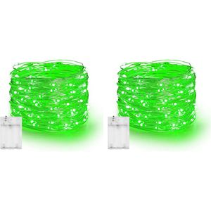 Dazzle 2 Pack 40FT 120LED Silver Wire Battery Operated Waterproof <b>String</b> Christmas <b>Lights</b> Bright Fairy <b>Lights</b> for St. Patrick's - Product Image 1