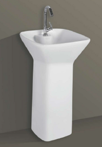 Lavabo de una Pieza GRAP con Pedestal para Baño, Hotel, Escuela, Hospital, Villa o Apartamento - Product Image 3