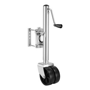 Martinetto Girevole in Acciaio per Rimorchio Barca con Capacità di Carico di 900 kg, Ruote Doppie in PP e Maniglia Ergonomica per Auto - Product Image 1