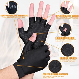 Guantes sin dedos de compresión para gimnasio con calefacción para hombre (Spandex) - Product Image 3